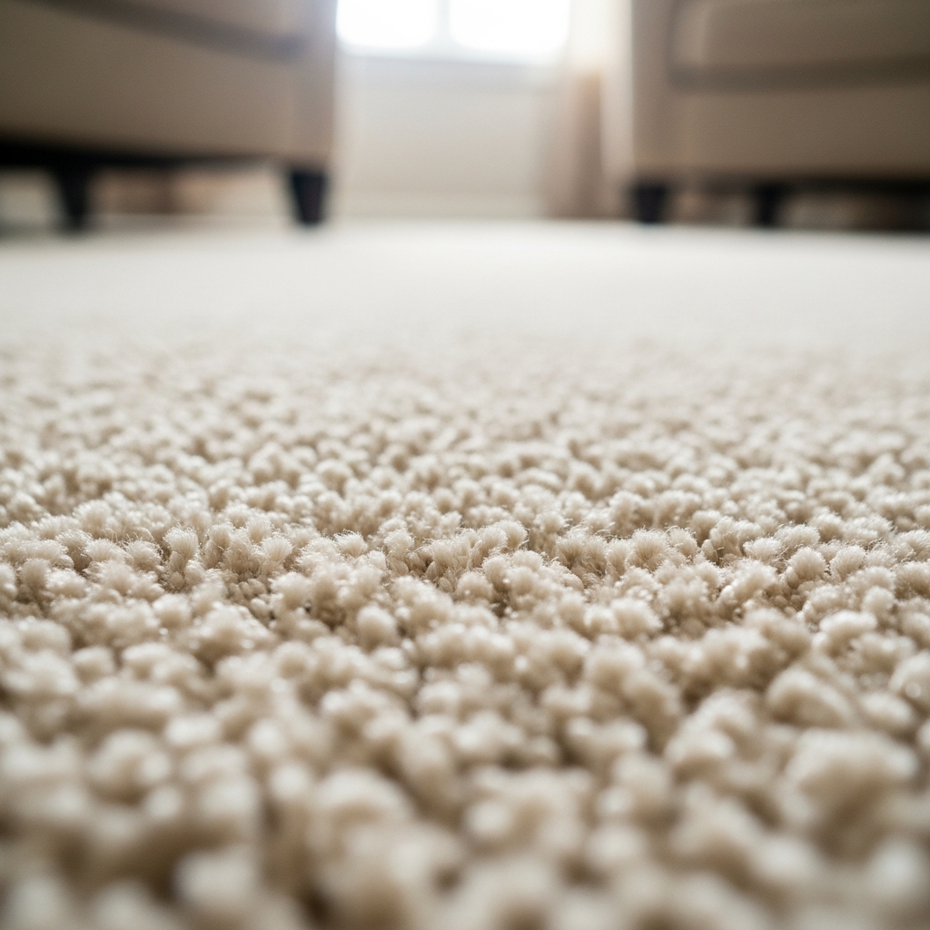 Clean carpet after professional deep cleaning
