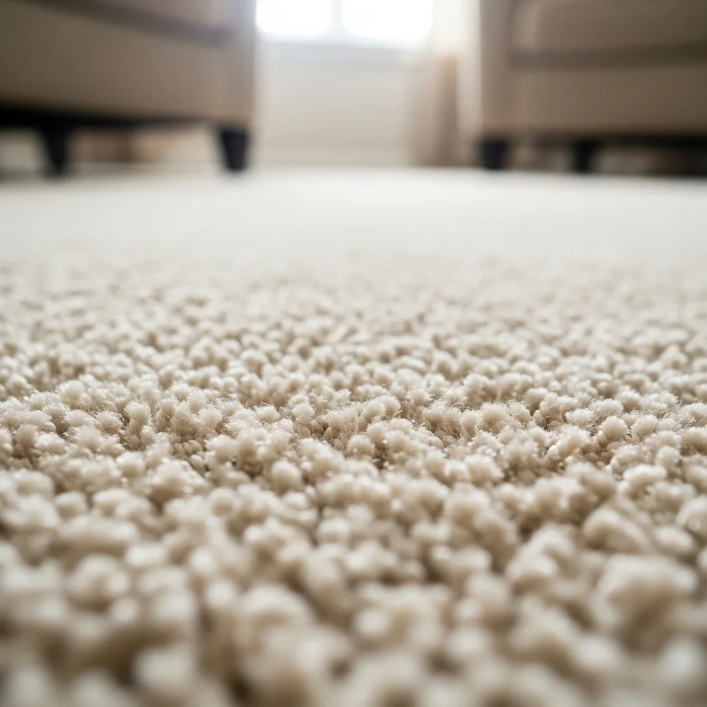 Clean carpet after professional deep cleaning